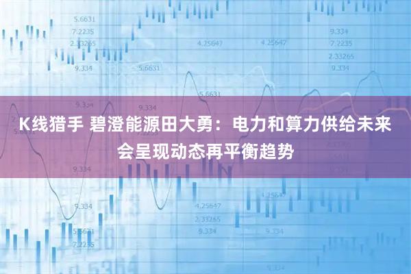 K线猎手 碧澄能源田大勇：电力和算力供给未来会呈现动态再平衡趋势