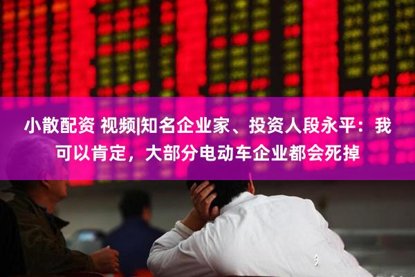 小散配资 视频|知名企业家、投资人段永平：我可以肯定，大部分电动车企业都会死掉