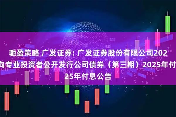 驰盈策略 广发证券: 广发证券股份有限公司2023年面向专业投资者公开发行公司债券（第三期）2025年付息公告