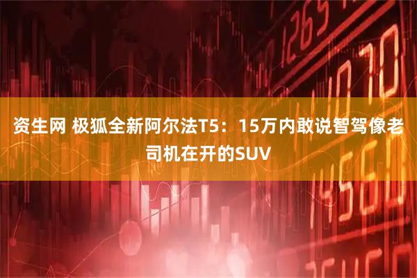 资生网 极狐全新阿尔法T5：15万内敢说智驾像老司机在开的SUV
