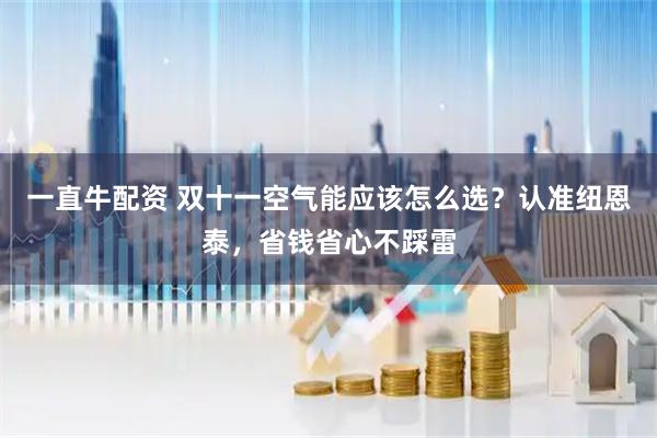 一直牛配资 双十一空气能应该怎么选？认准纽恩泰，省钱省心不踩雷
